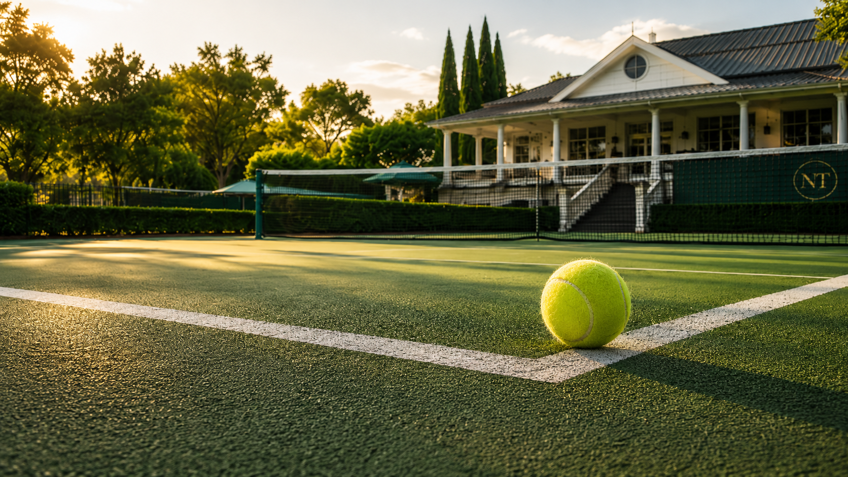 Теннисный мяч NTennis на корте в Санкт-Петербурге