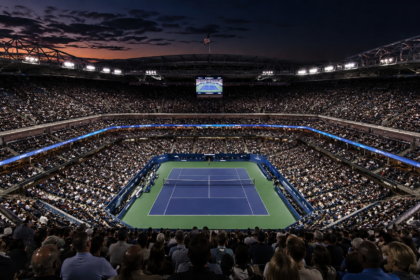 Стадион Артура Эша во время турнира US Open в Нью-Йорке