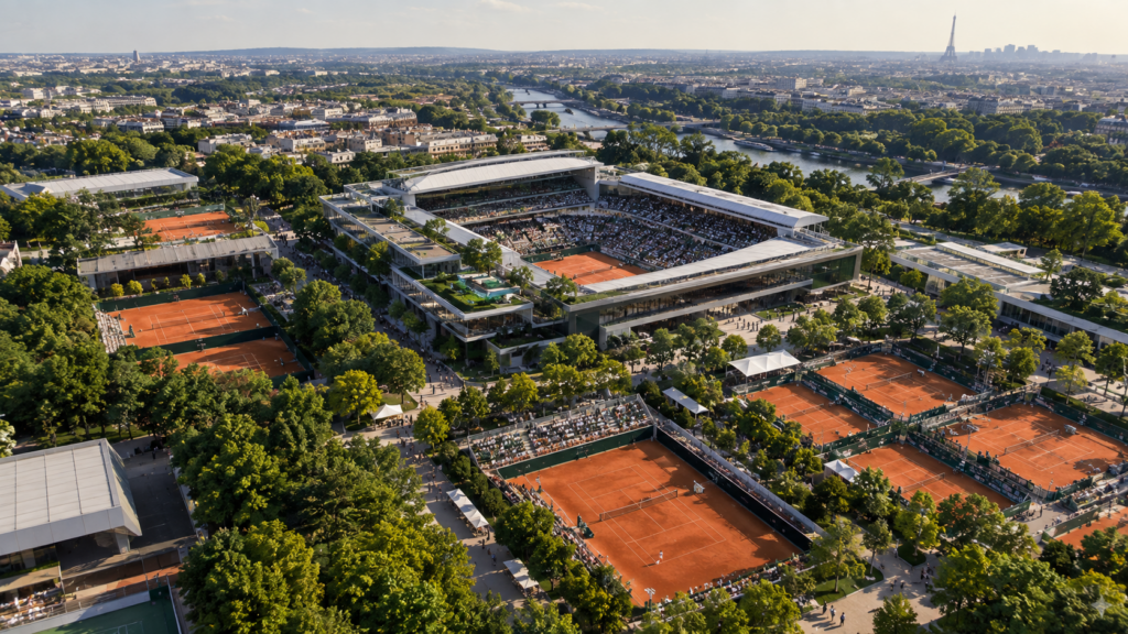 Грунтовые корты комплекса Roland Garros в Париже