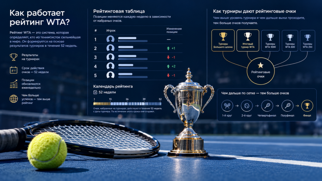 Женский профессиональный теннис WTA и основные категории турниров — WTA 1000, WTA 500, WTA 250 и WTA 125